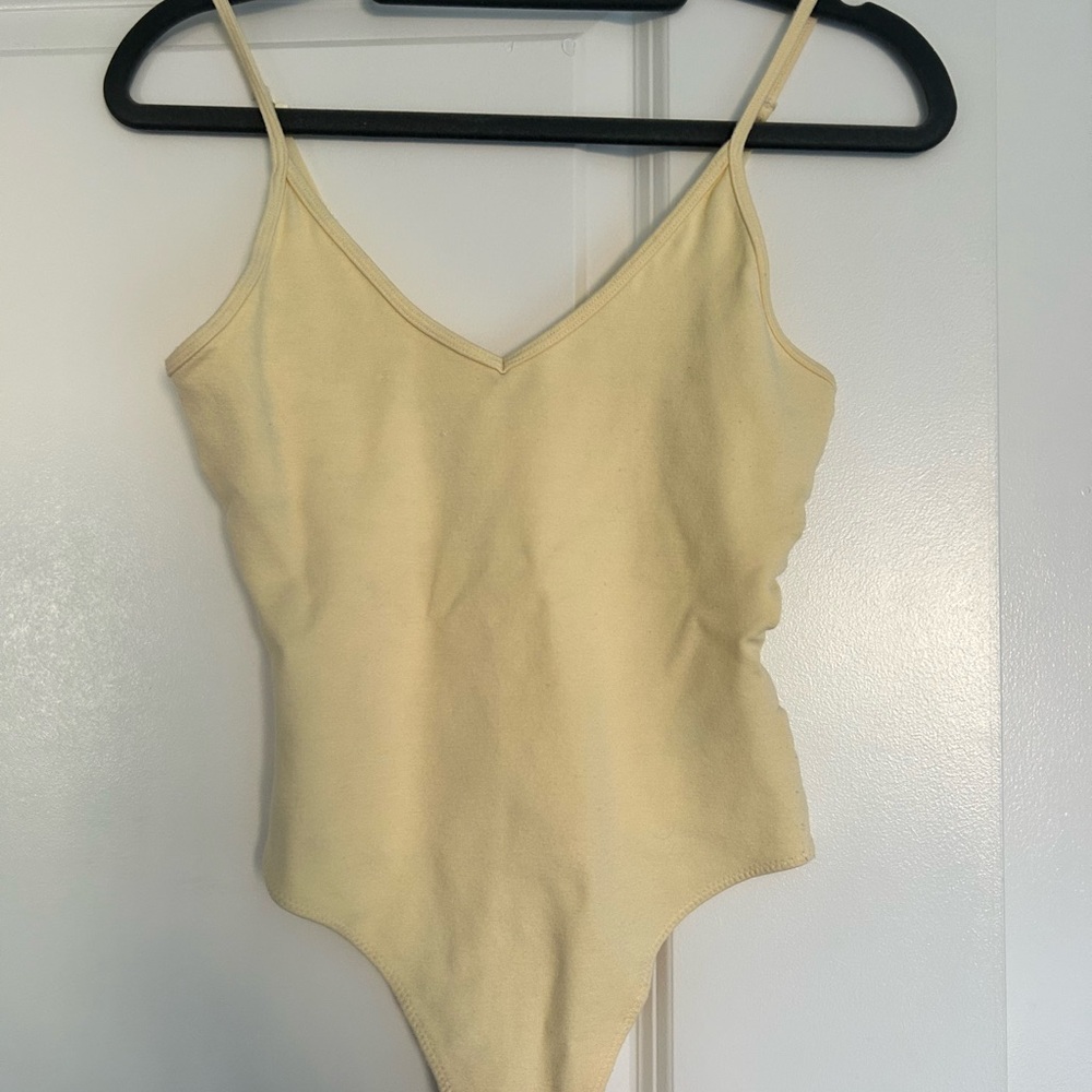 Aritzia Sunday Best Butter Yellow Bodysuit